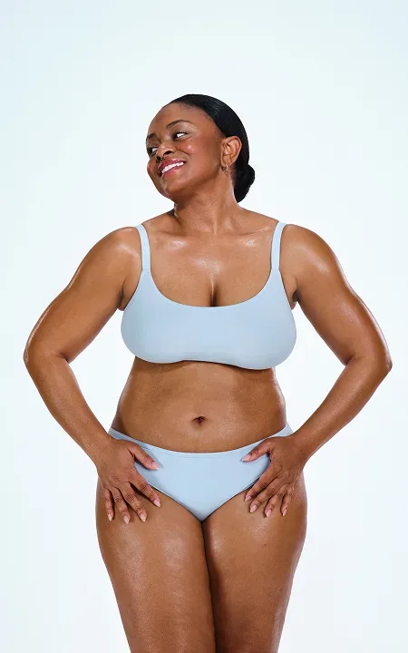 African American female's CoolSculpting results