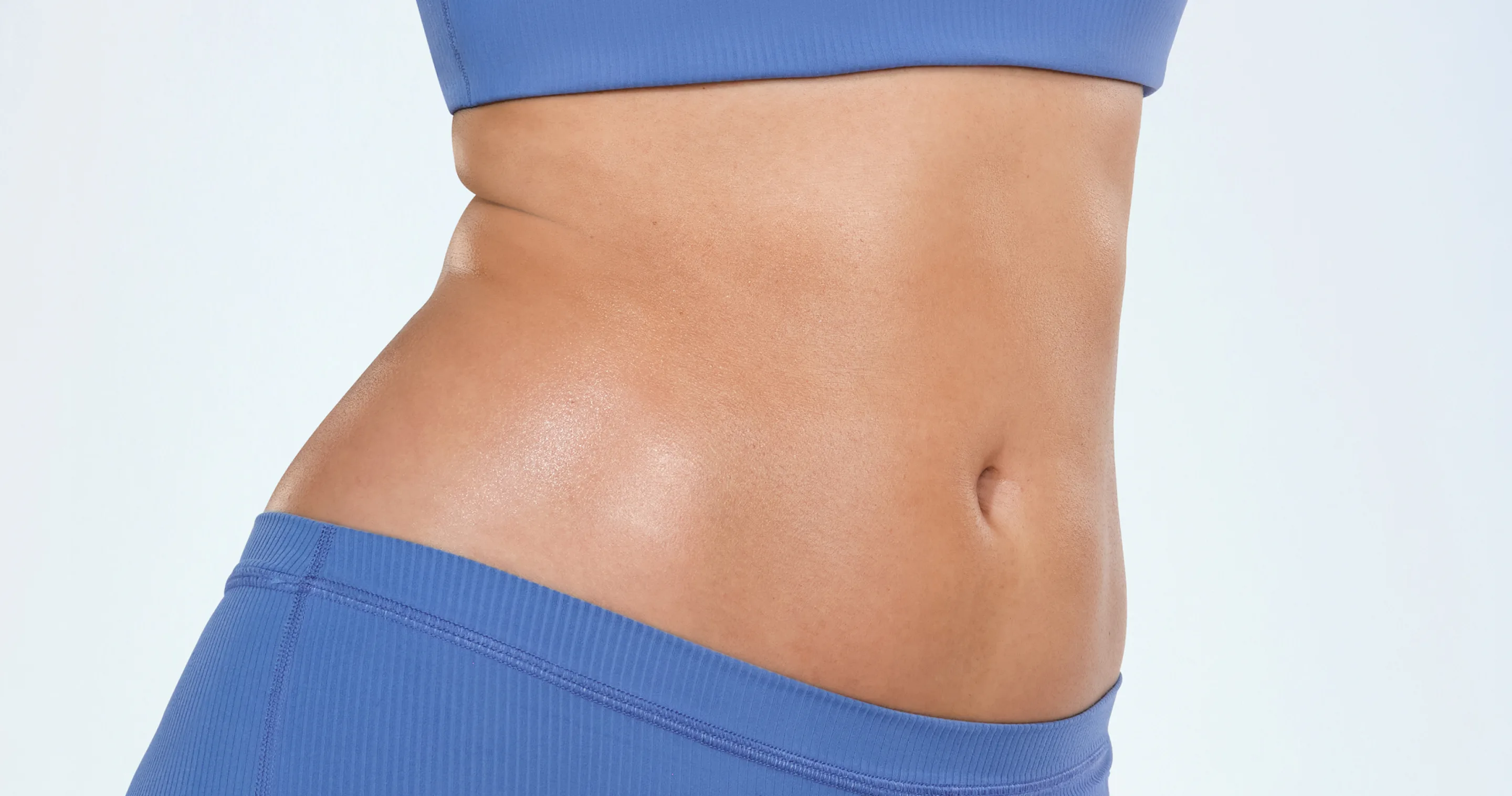 Female abdomen with stubborn fat