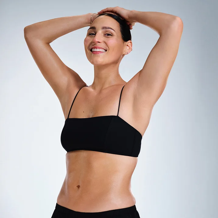Female CoolSculpting model