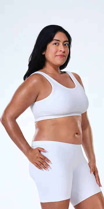 CoolSculpting female model before & after CoolSculpting