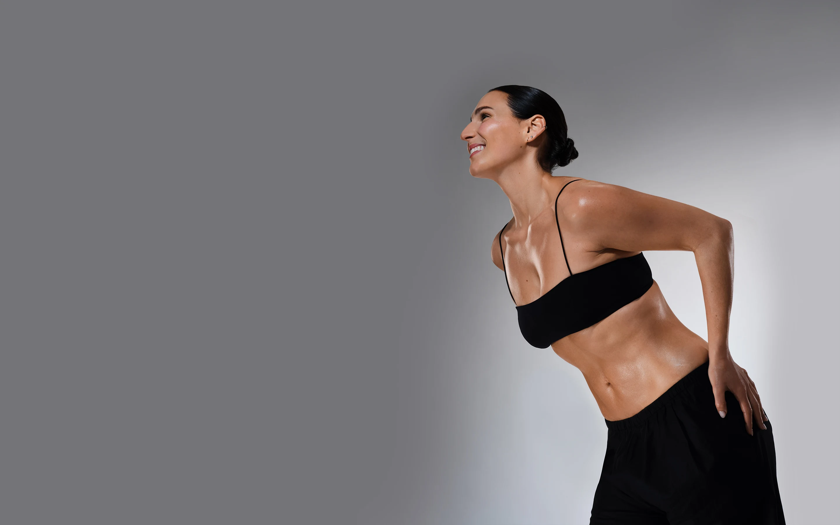 CoolSculpting female model posing
