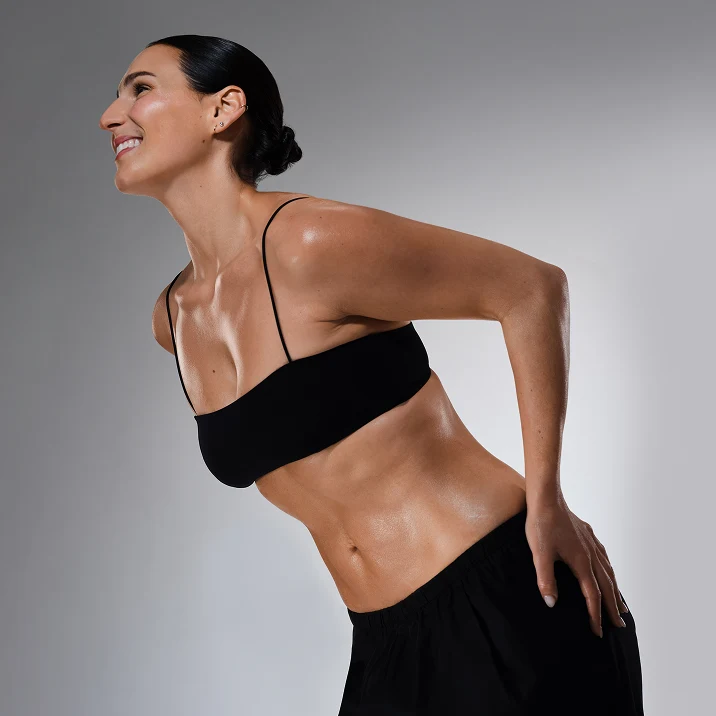 CoolSculpting female model posing