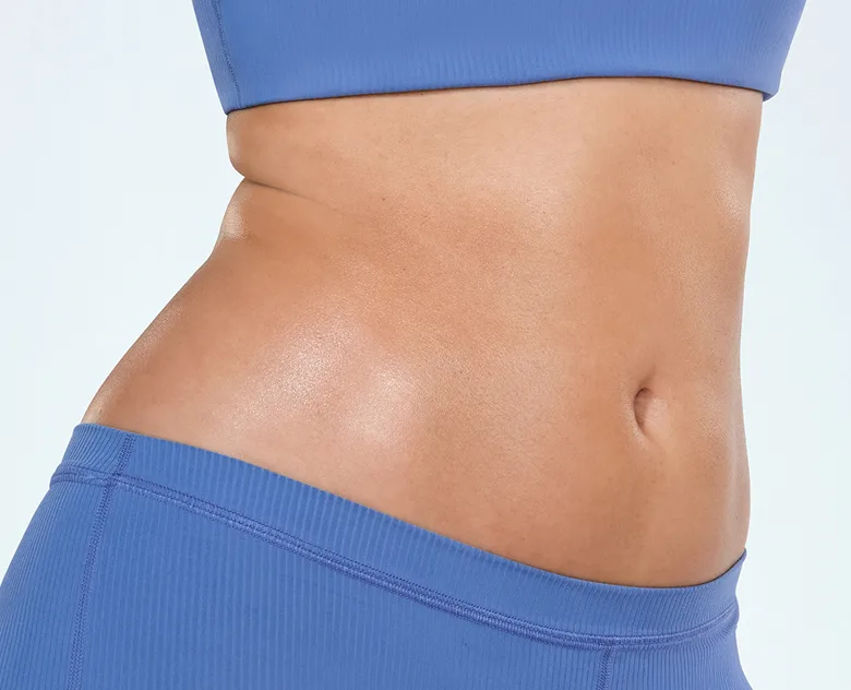 Female abdomen with stubborn fat