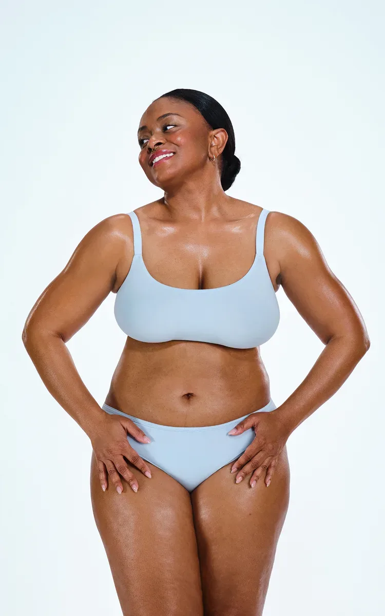 African American female's CoolSculpting results