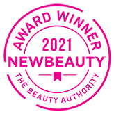 2021 NewBeauty award winner seal.